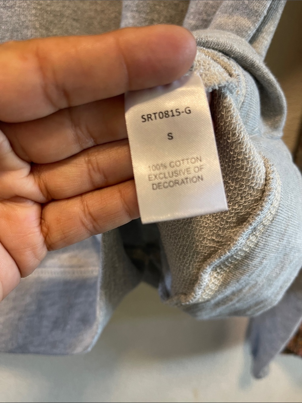 THML Gray Sweatshirt with Pink and Orange Tweed Sleeves - Picture 5 of 7
